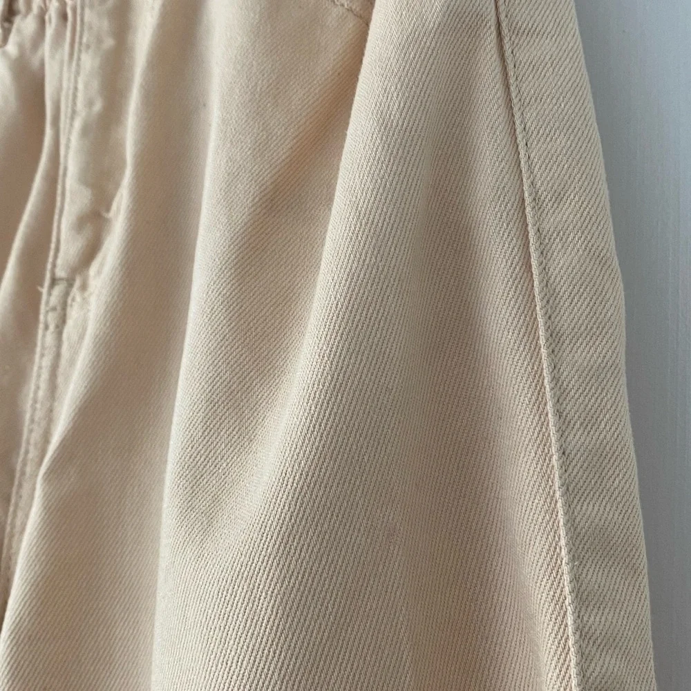 100%Cotton Paperbag Waist Pants, Highrise, Size 36 - Picture 9 of 13